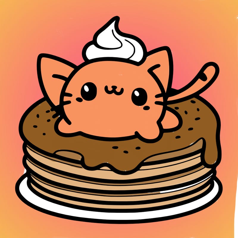 cute cat pancake