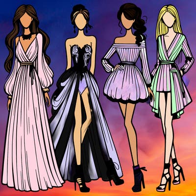 fashion models dresses