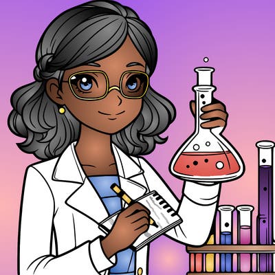 a female scientist