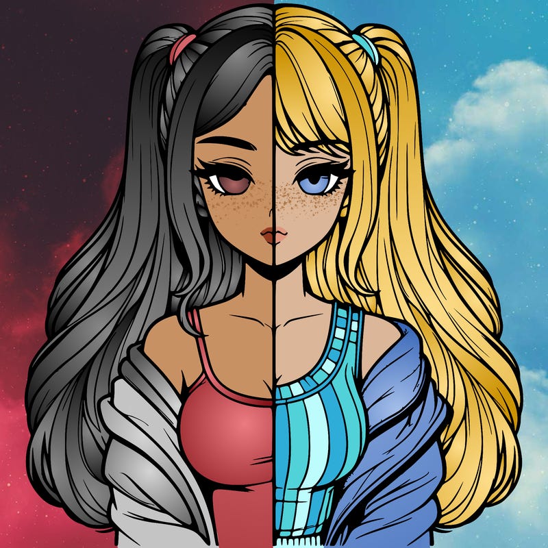 realistic girl split