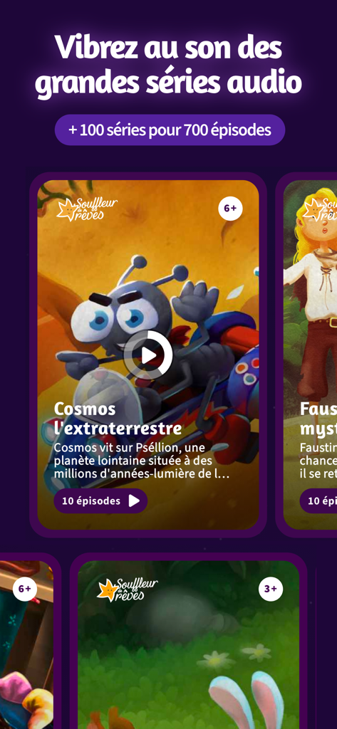Souffleur de Rêves - A collection of audio stories and series for children in the Souffleur de Reves mobile app.
