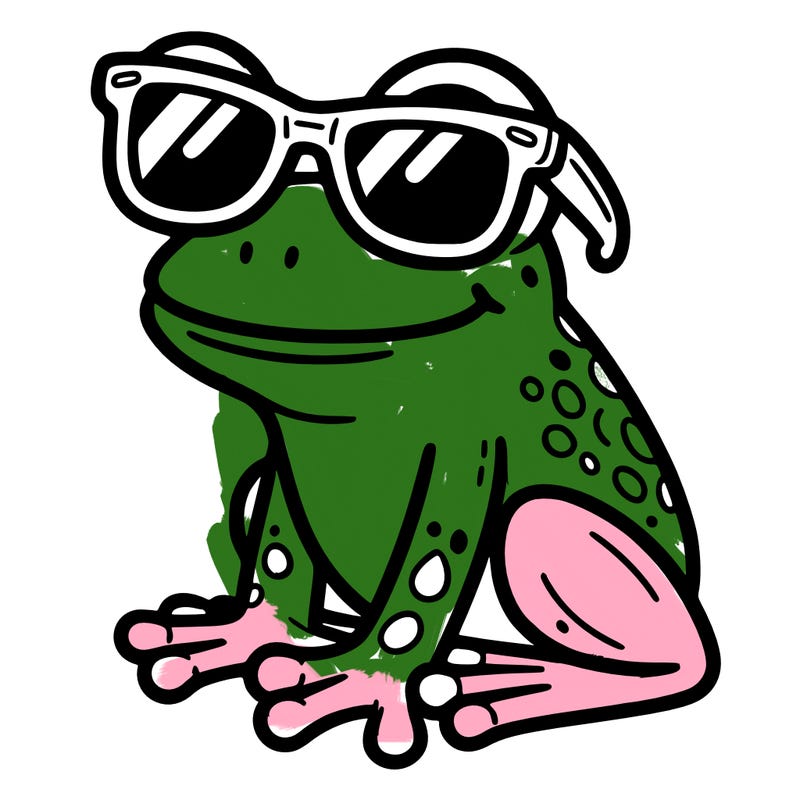 frog wearing sunglasses