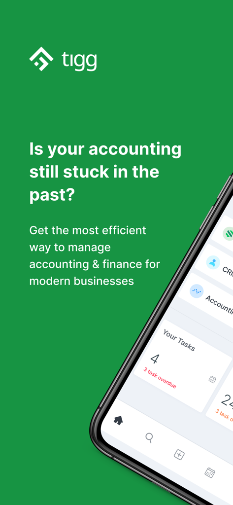 TIGG-Cloud Accounting software - TIGG cloud accounting software promotional screen for modern businesses
