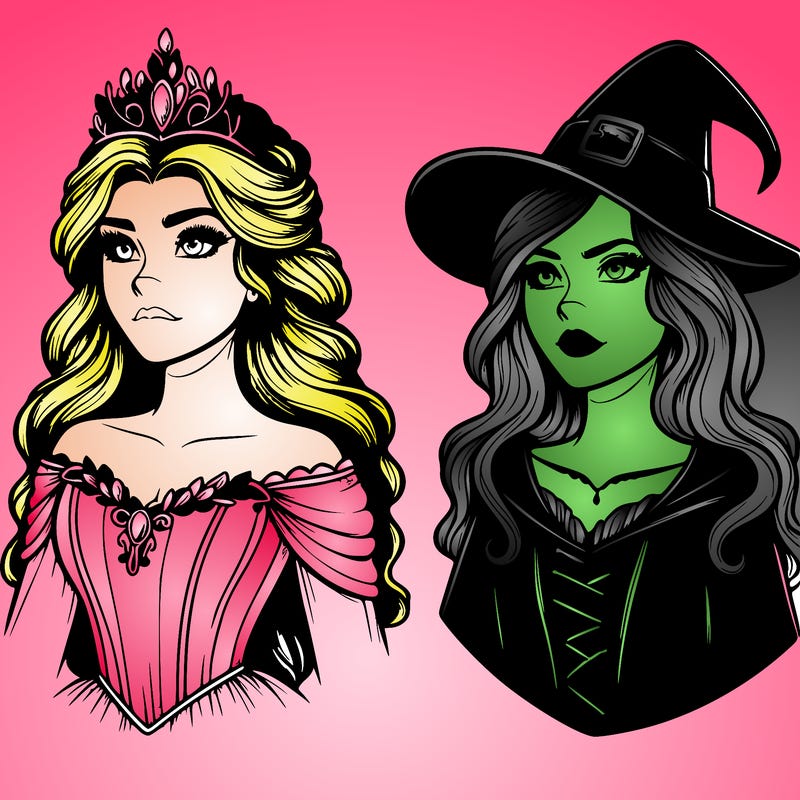 princess and witch realistic