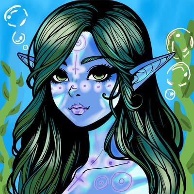 elf girl realistic dark fantasy