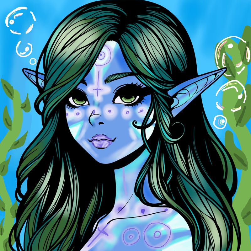 elf girl realistic dark fantasy