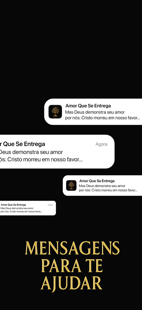 Haven Bible Chat Widget Recap - Mobile screen showing multiple push notifications with bible verses and spiritual reminders from the Haven app