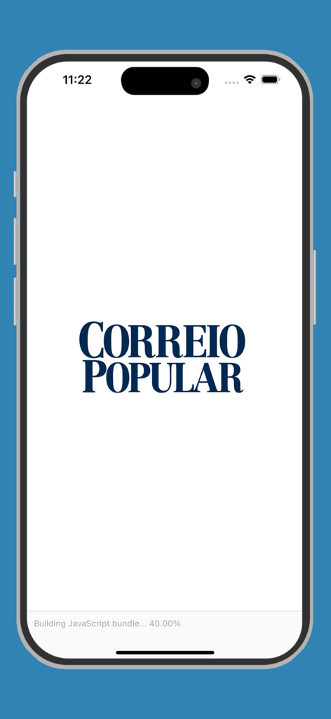 Correio Popular Digital - Pantalla de presentación de la aplicación Correio Popular Digital con el logotipo