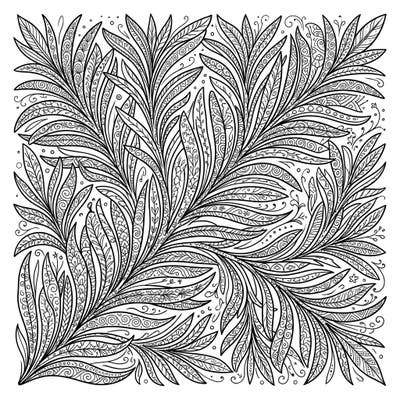 Immerse yourself in the calming art of Zentangle with this exquisite carnation leaves coloring page. Each slender leaf is filled with a high density of abstract patterns, promising a deeply satisfying creative escape.