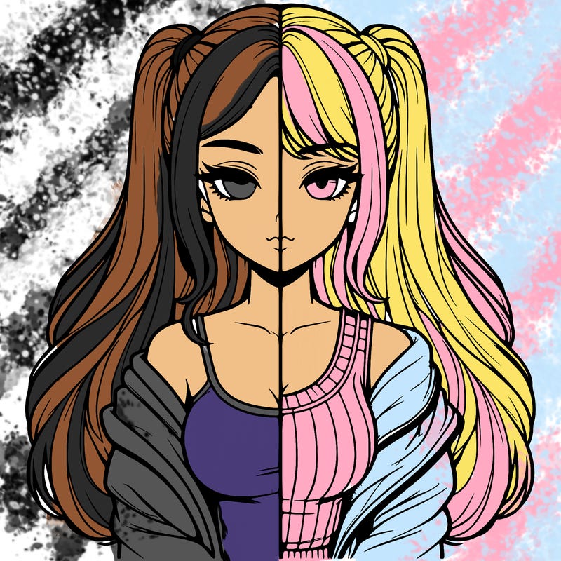 realistic girl split