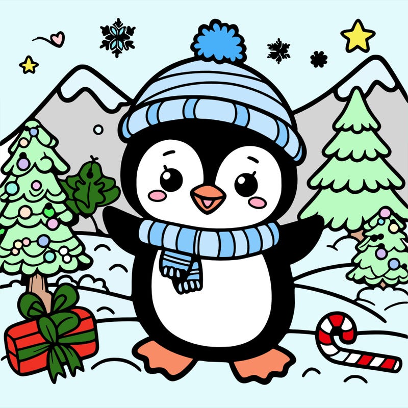 christmas penguin