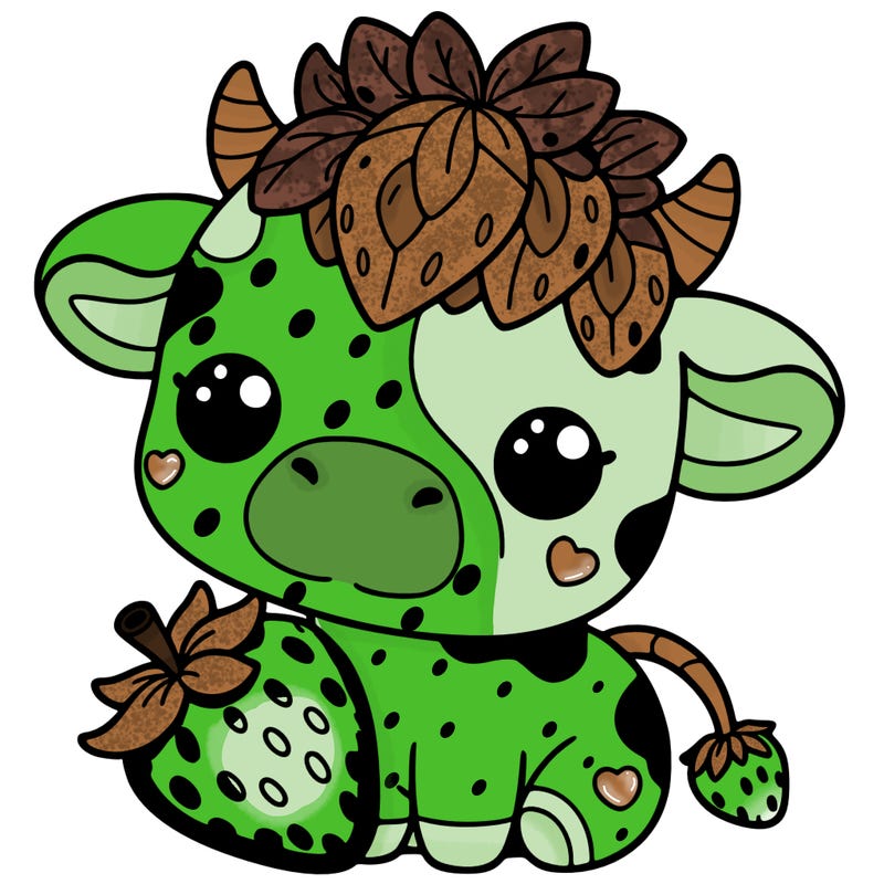 cute strawberry cow