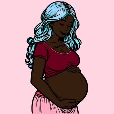 woman heavily pregnant realistic