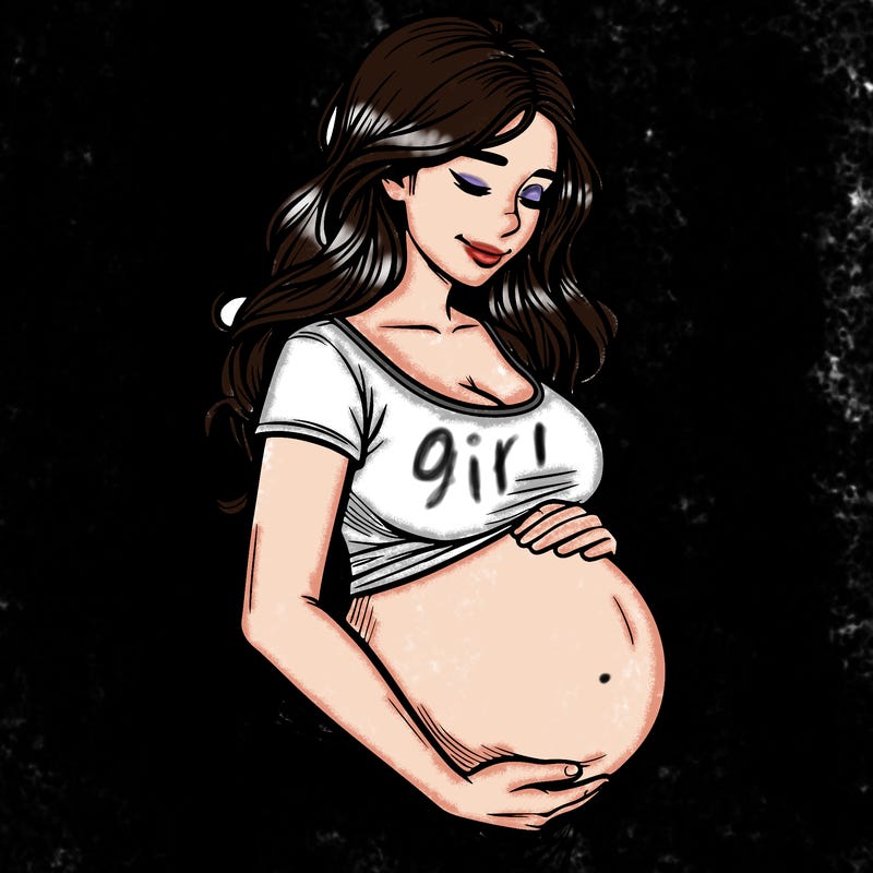woman heavily pregnant realistic