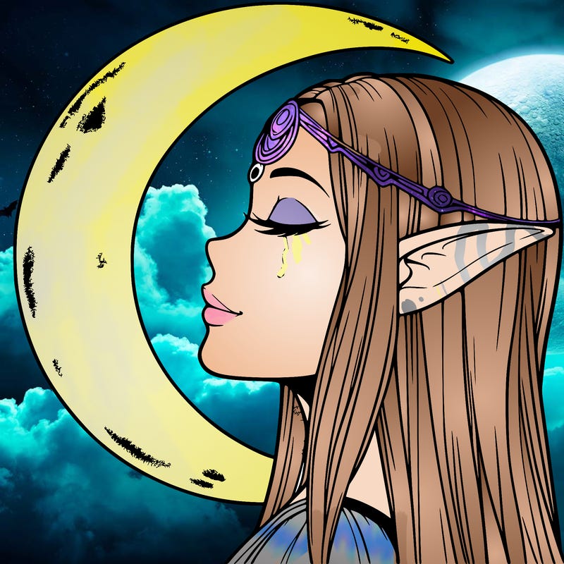 a realistic moon elf