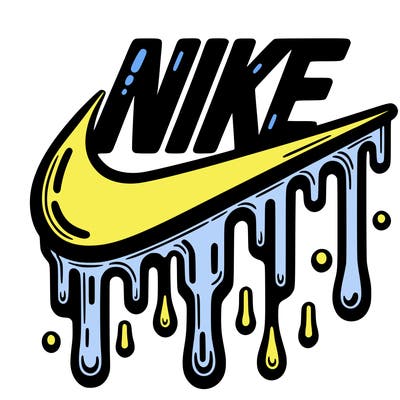 dripping nike logo