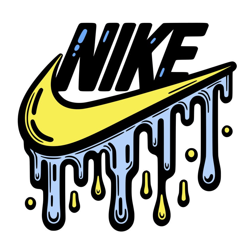 dripping nike logo