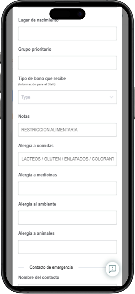 MiDOC.io - MiDOC.io app screen displaying a patient medical record form with fields for allergies and personal information.