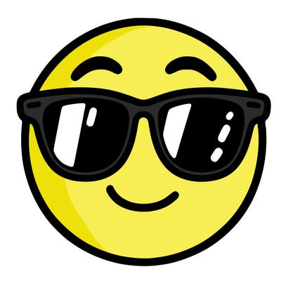 emoji with sunglasses