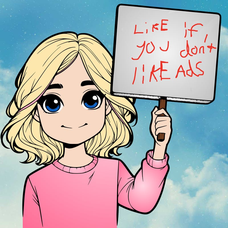 realistic girl holding up a sign