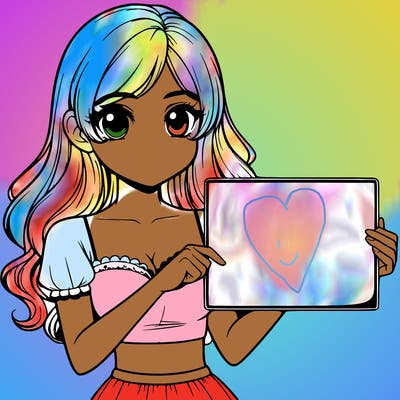 realistic pretty girl holding blank sign