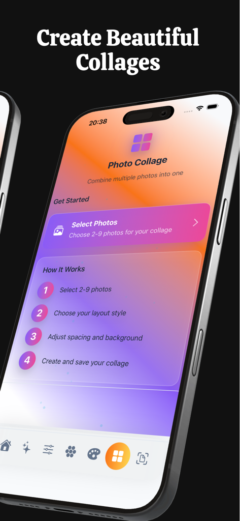 LMArena AI Creative - Interface of the LMArena AI Creative photo collage maker showing steps to combine multiple photos