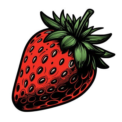 realistic strawberry