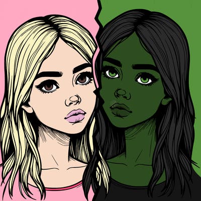 realistic girl split