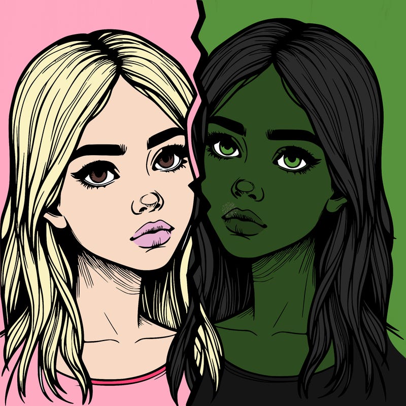 realistic girl split