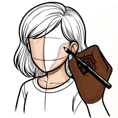 drawing a realistic person