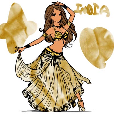 realistic belly dancer