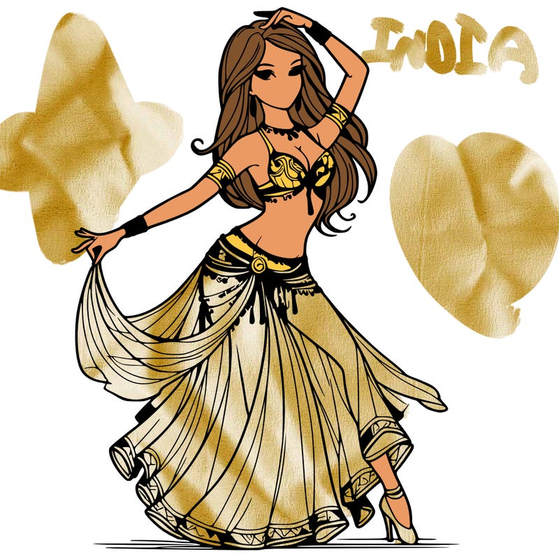 realistic belly dancer