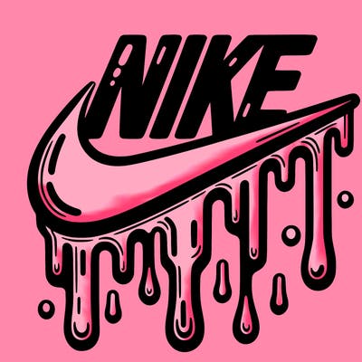 dripping nike logo