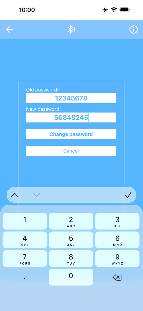 Alterando a senha do módulo de relé Bluetooth no aplicativo Controle de Porta de Garagem