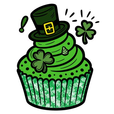 saint patrick’s day cupcake