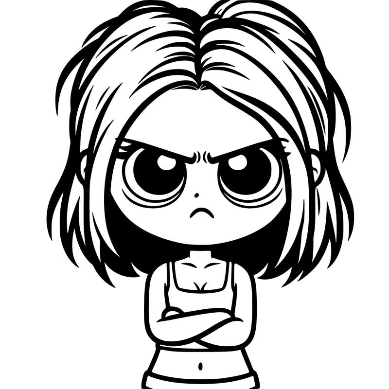 mad girl with crop top