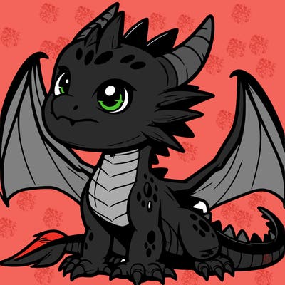 fierce baby night dragon