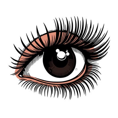 realistic eye long eylashes