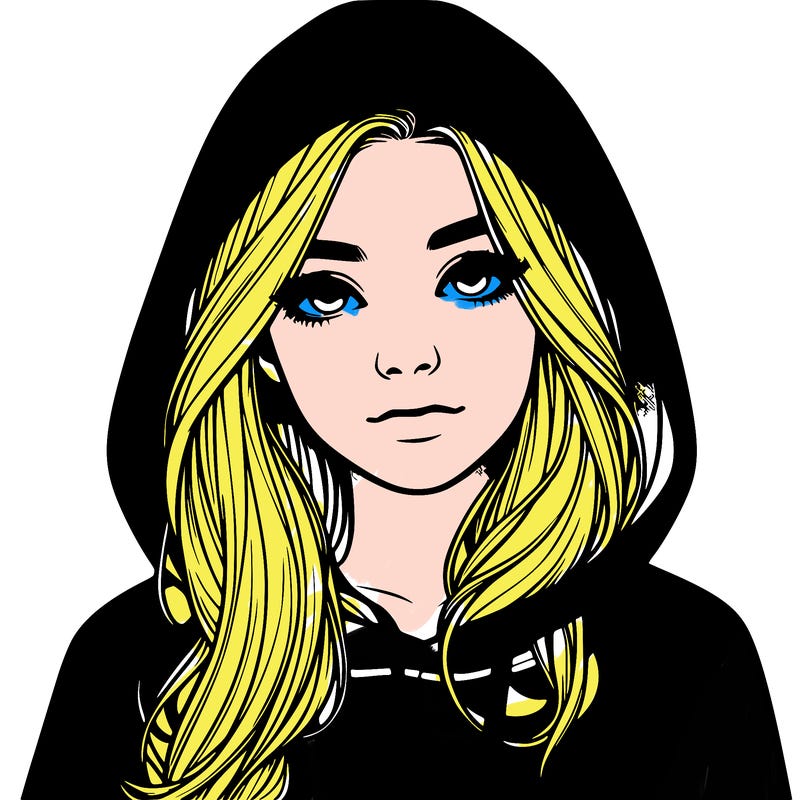 realistic girl with a hoodie