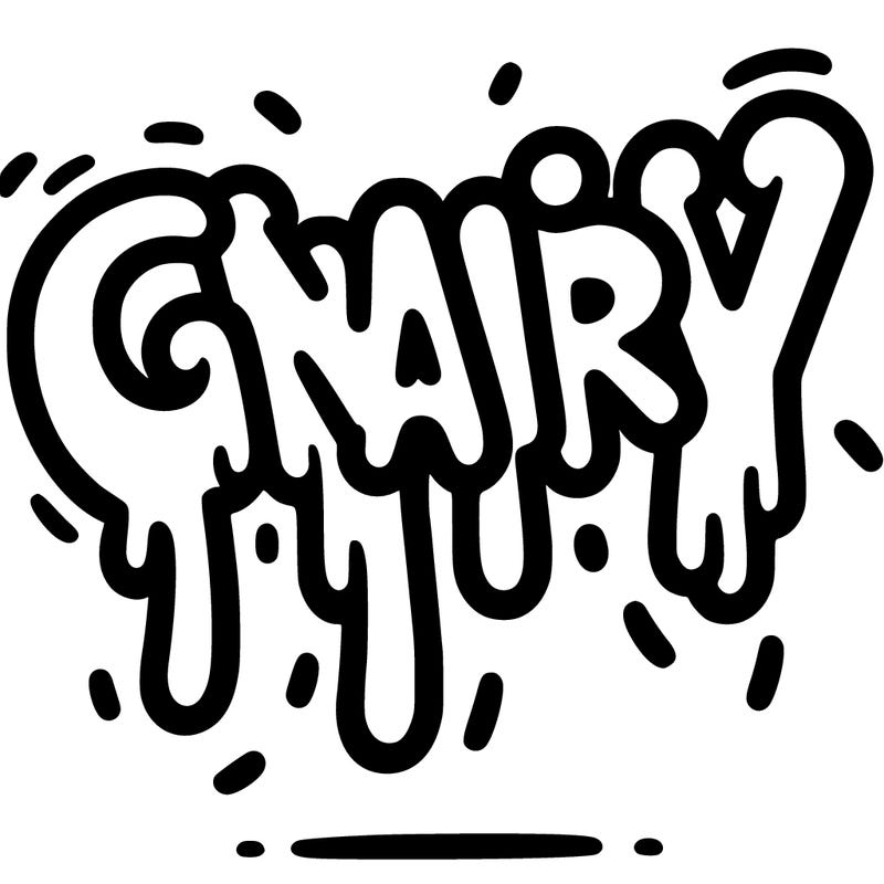 a word that has gnarly on it dripping