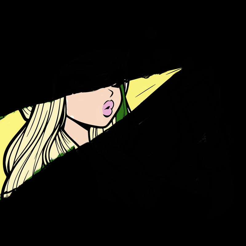 realistic girl spray painting