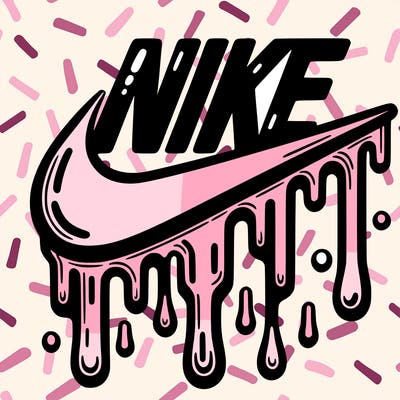 dripping nike logo