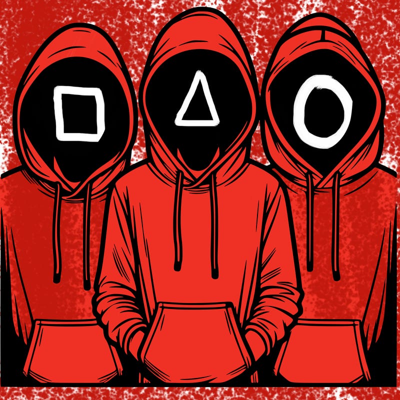 3 faceless people in  hoodies