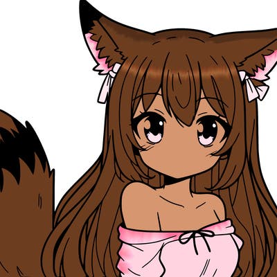 manga character girl fox ears and tail