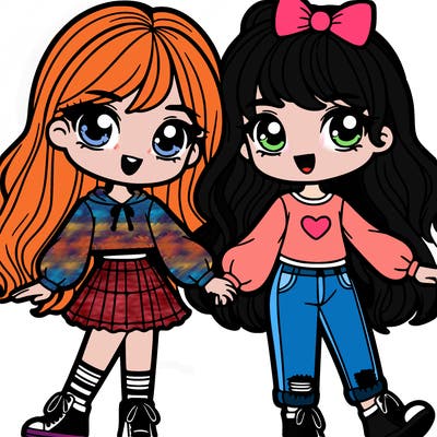 two bff girls