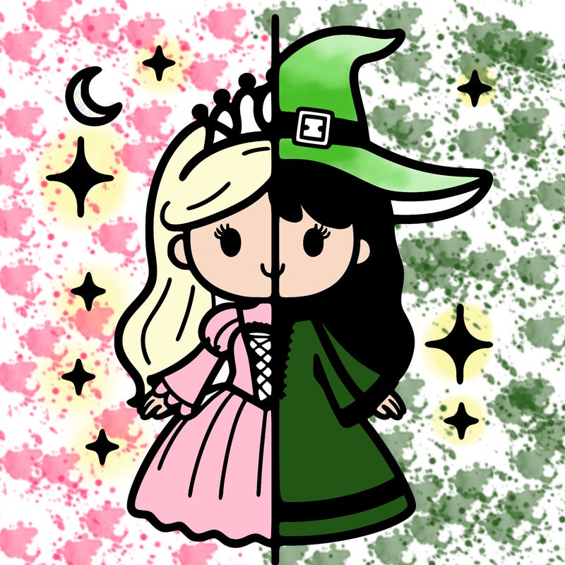 split princess and witch