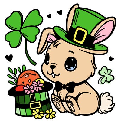 st. patrick's day, bunny.