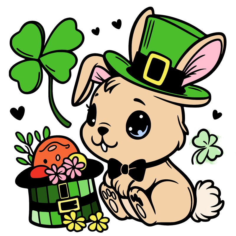 st. patrick's day, bunny.