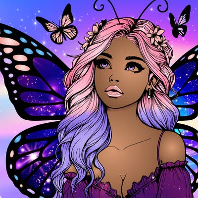 butterfly fairy realistic girl