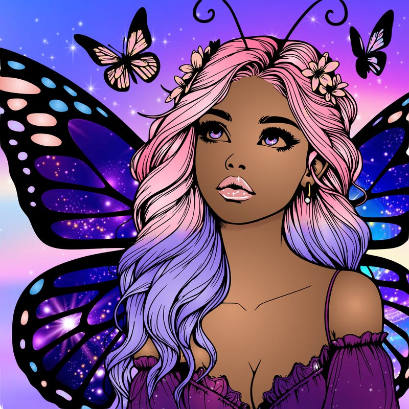 butterfly fairy realistic girl